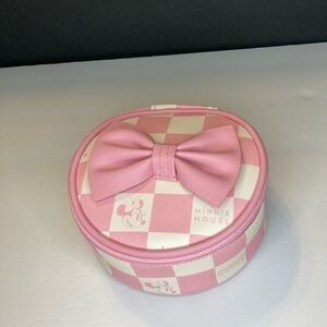 Disney Bioworld Minnie Mouse Round Travel Cosmetic Bag